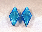 Bright Aqua, Large Long Diamond Shape